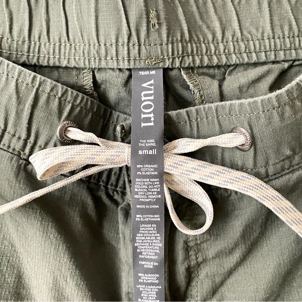Vuori Ripstop Army Green Active Hiking Camping Pants Size S - Picture 10 of 12